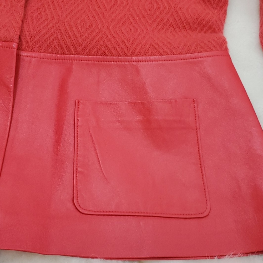 Pendleton Lambswool Blend Leather Jacket Size Xl - image 6